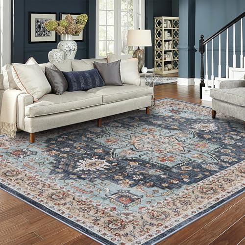 TOPRUUG Washable Oriental Area Rug: 8x10 Rugs for Living Room Non Slip Rug by TOPRUUG