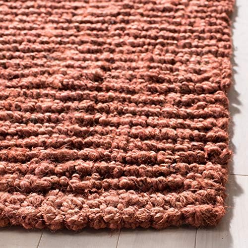 SAFAVIEH Natural Fiber Square Rug 10', Jute Knotted Rust NF447C - Image 5