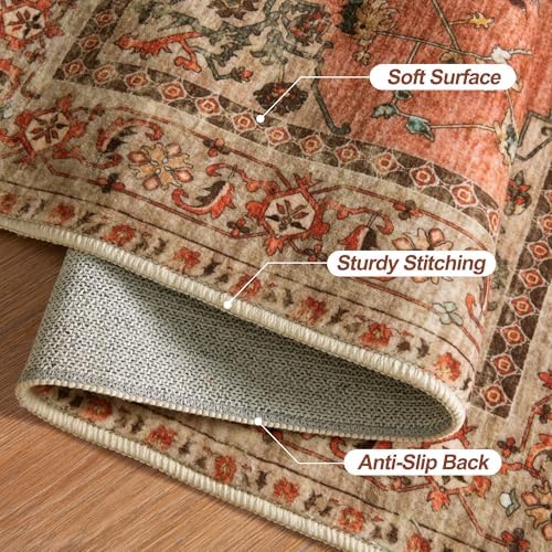 Tangsoo Boho 2x4 Runner Washable Rugs for Entryway, Non Slip Small Area Rug - Image 5