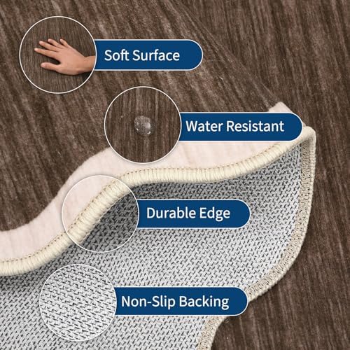 GarveeHome Scalloped Washable Runner Rugs 2x6 Modern Non Slip Kitchen Rugs - Image 4