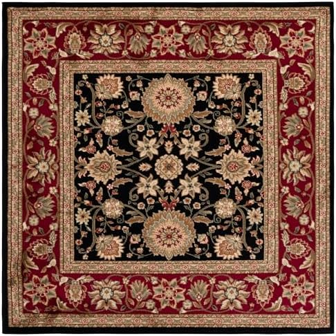 SAFAVIEH Lyndhurst Square Rug 6', Black & Red LNH212G by Unknown