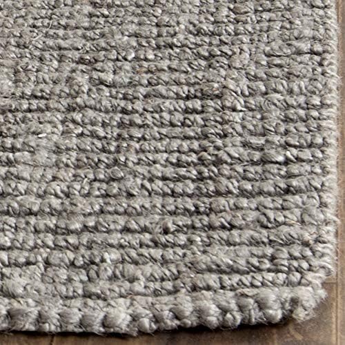 SAFAVIEH Natural Fiber Square Rug 10', Jute Knotted Light Grey NF447G - Image 3