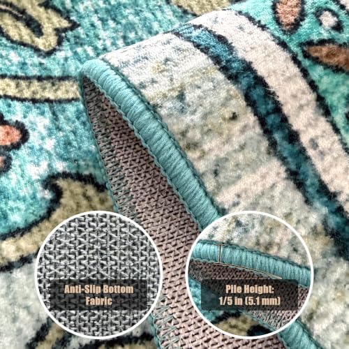 YARNSCAPE 2' x 3' Machine Washable Area Rug, Non-Slip Low-Pile Carpet - Image 6
