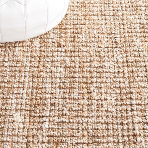 SAFAVIEH Natural Fiber Area Rug 5x8, Jute Knotted Natural & Ivory NF447N - Image 6