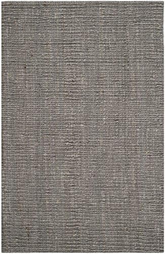 SAFAVIEH Natural Fiber Area Rug 4x6, Jute Knotted Light Grey NF447G - Image 3