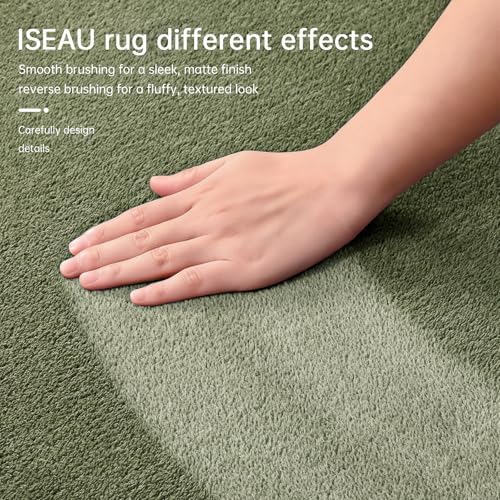 ISEAU 2x6 Soft Runner Rug for Hallway, Washable and Non-Slip,Green - Image 3