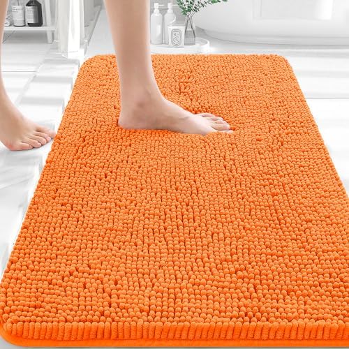 OLANLY Bathroom Rugs 32x20, Extra Soft Absorbent Chenille Bath Rugs by OLANLY
