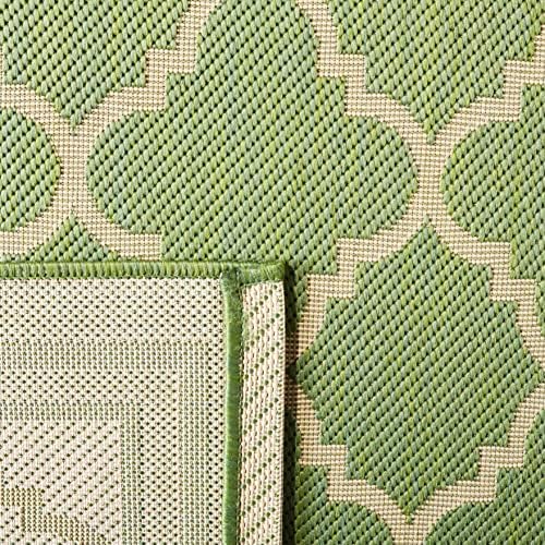 SAFAVIEH Washable Rug Outdoor Courtyard Collection - 2'3" x 18' Runner, Green & Beige, Non-Shedding & Easy Cleaning, Ideal for Patio, Entryway, Mudroom, Hallway, Kitchen (CY6918-244) - Image 3