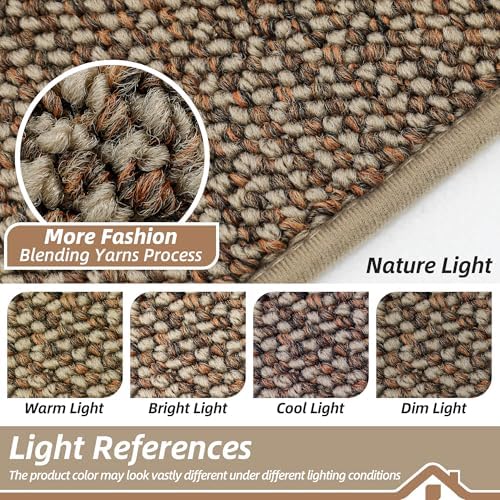 BEQHAUSE Dirt Trapper Door Mat 17" x 30", Non-Slip Doormats, Beige - Image 5