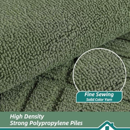 BEQHAUSE Kitchen Rugs 24"x71", Non Slip Washable Kitchen Floor Mat, Green - Image 6