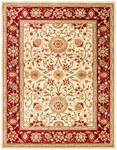 SAFAVIEH Lyndhurst Area Rug 8x11, Ivory & Red LNH212K - Image 3