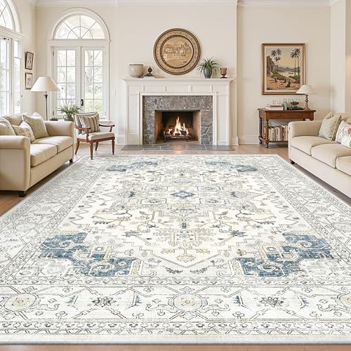 Living Room 10x14 Washable Area Rug, Indoor Soft Large Area Rug Carpet by Befbee
