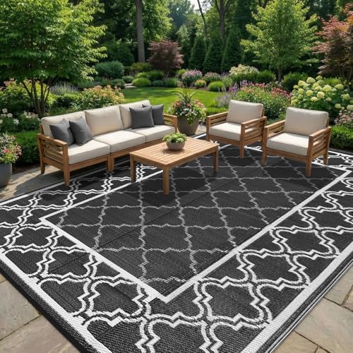 Garvee Reversible Outdoor Rug 10x14, Waterproof Outdoor Plastic Rug, Porch by Garvee
