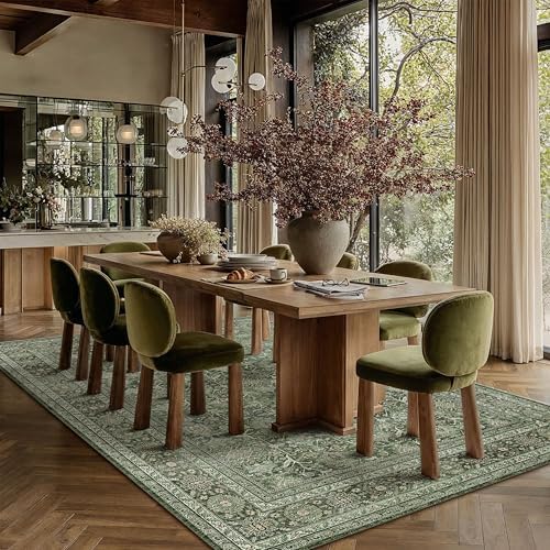 PureCozy Sage Green Area Rug 6x9 Vintage Traditional Accent - Image 3