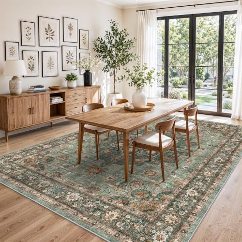 TOPRUUG Washable Oriental Area Rug: 9x12 Rugs for Living Room Non Slip Rug - Image 5