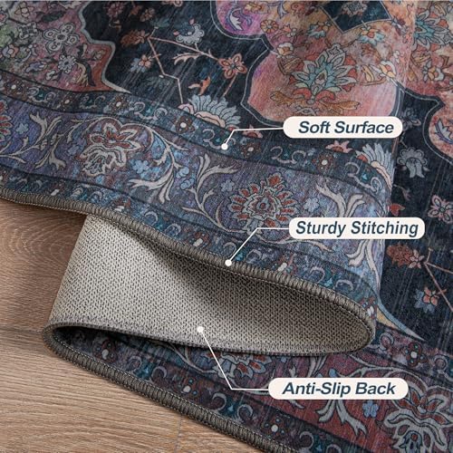 Tangsoo 2x5 Washable Runner Rugs for Hallways, Vintage Non Slip Runner Rug - Image 6