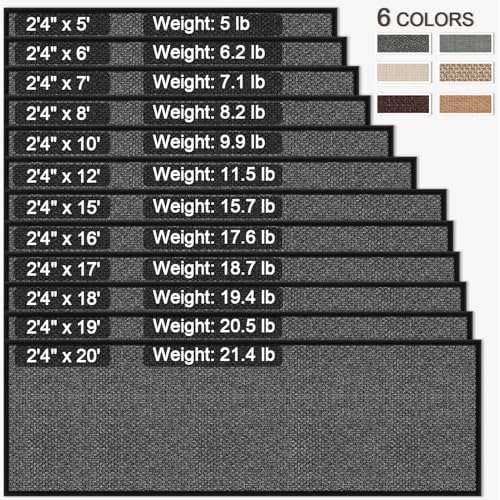 6ft Kitchen Runner Rugs Non Skid, Absorbent Small Jute Kitchen Carpet Rugs, Rubber Backed Home Floor Mat, Black - Image 5