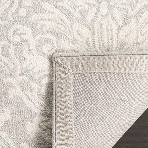 SAFAVIEH Blossom Collection Accent Rug - 2' x 3', Sage & Ivory, Handmade Wool, Ideal for High Traffic Areas in Entryway, Living Room, Bedroom (BLM107C) by Unknown