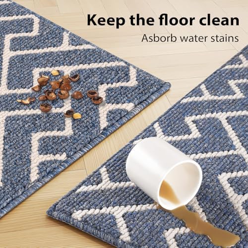 hicorfe Kitchen Runner Rug,20"x48"+20"x32" Kitchen Set,Non-Slip Kitchen Mat - Image 5