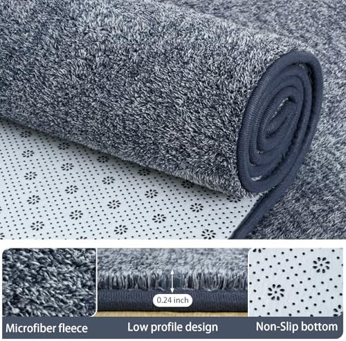 AROGAN 4x6 Area Rugs for Living Room Non Slip Dorm Bedroom Rug, Blue - Image 3