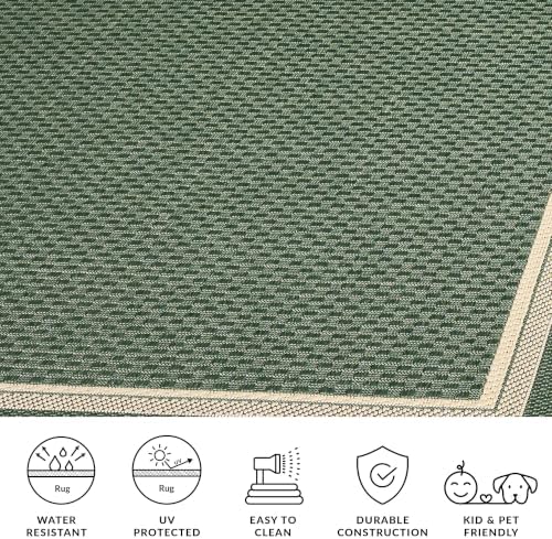 SAFAVIEH Courtyard Outdoor Rug 5'3"x7', Dark Green CY8475-32221 - Image 5