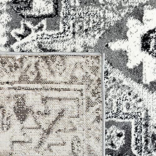 SAFAVIEH Vintage Hamadan Collection Area Rug - 5'3" x 7'6", Grey & Ivory, Traditional Persian Design, Non-Shedding & Easy to Clean, Ideal for Living Room, Bedroom, Dining Space (VTH211G) - Image 6