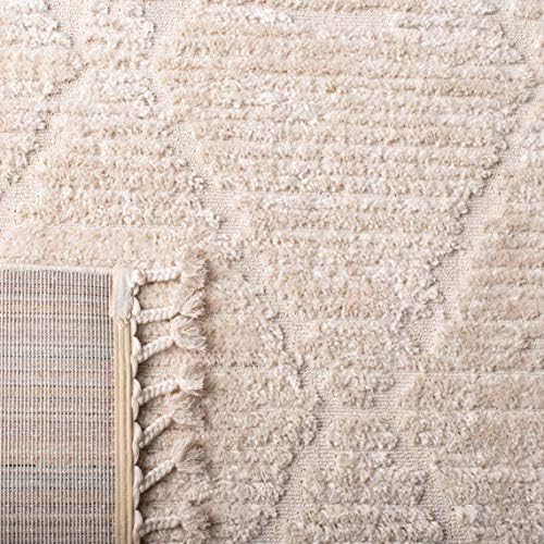 SAFAVIEH Marrakesh Collection Runner Rug - 2'2" x 12', Beige, Moroccan Trellis Design with Tassel Detail, Non-Shedding & Easy to Clean, Ideal for Hallway, Foyer, Entryway, Bedside (MRK517C) - Image 6