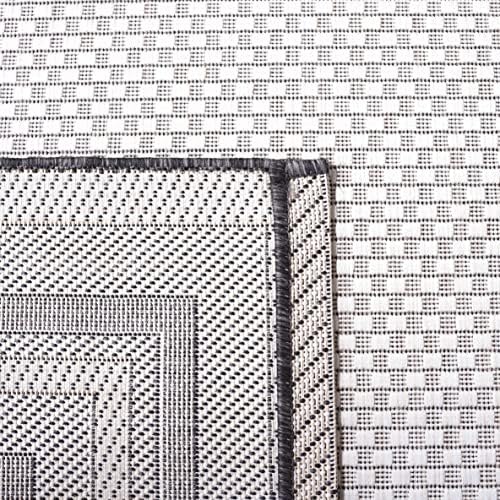 SAFAVIEH Washable Rug Outdoor Courtyard Collection - 6' x 8', Ivory & Black, Non-Shedding & Easy Cleaning, Ideal for Patio, Entryway, Mudroom, Hallway, Kitchen (CY8475-53712) - Image 6