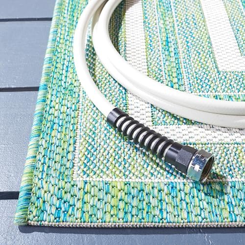 SAFAVIEH Courtyard Outdoor Area Rug 9'x12', Ivory & Green CY8475-55712 - Image 4