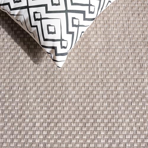 SAFAVIEH Washable Rug Outdoor Courtyard Collection - 5'3" x 7'7", Grey & Brown, Non-Shedding & Easy to Clean, Ideal for Patio, Backyard, Mudroom (CY8475-36312) - Image 4