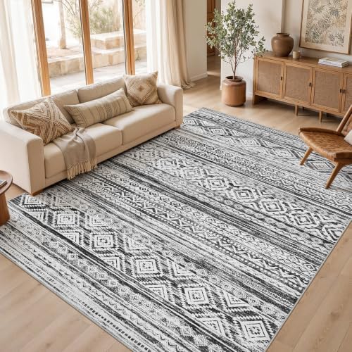 cotiled Boho 8x10 Area Rugs for Living Room: Large Moroccan Washable Rug by COTILED