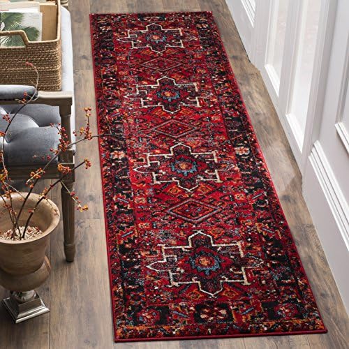 SAFAVIEH Vintage Hamadan Runner Rug 2'3"x20', Red & Multi VTH211A by Unknown