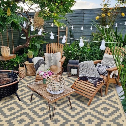 SAND MINE Reversible Mats, Plastic Straw Rug, Modern Area Rug, Large Floor Mat and Rug for Outdoors, RV, Patio, Backyard, Deck, Picnic, Beach, Trailer, Camping, Grey & Tan, 5' x 8' - Image 6