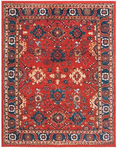 SAFAVIEH Vintage Hamadan Area Rug 8'x10', Traditional Orange & Blue VTH214C - Image 3