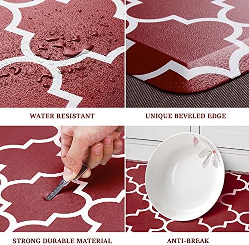 WISELIFE Kitchen Mats and Rugs Cushioned Anti-Fatigue, 17.3"x 39", Red - Image 4