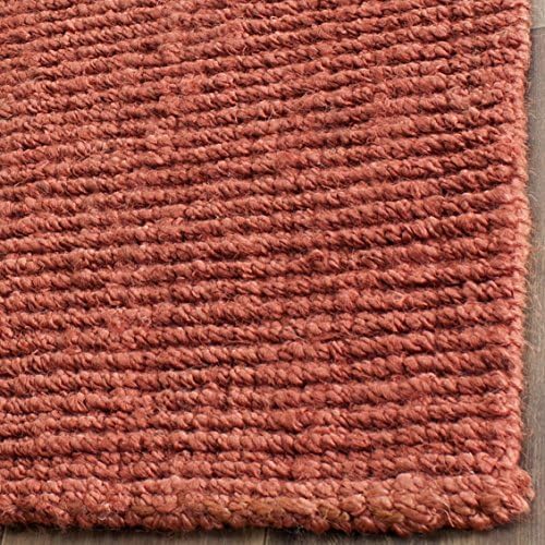 SAFAVIEH Natural Fiber Area Rug 9x12, Jute Knotted Large Rust NF447C - Image 4