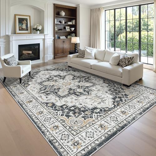 zesthome 8x10 Area Rugs for Living Room,Large Washable Rug,Black - Image 4