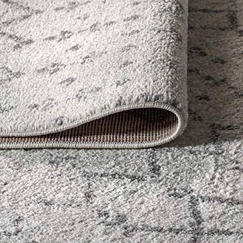 JONATHAN Y Boho Vintage Diamond Cream/Gray Indoor Area Rug 12X18 ft, Moroccan Hype for Living Room, Bedroom, Kitchen, Office, Easy-Cleaning, High Traffic, Pet-Friendly, Non-Shedding (MOH101B-18) - Image 4