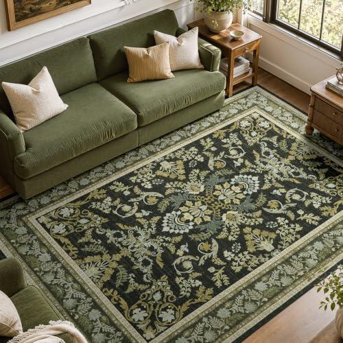 DCX Black and Beige Washable 6x9 Rug - Image 2
