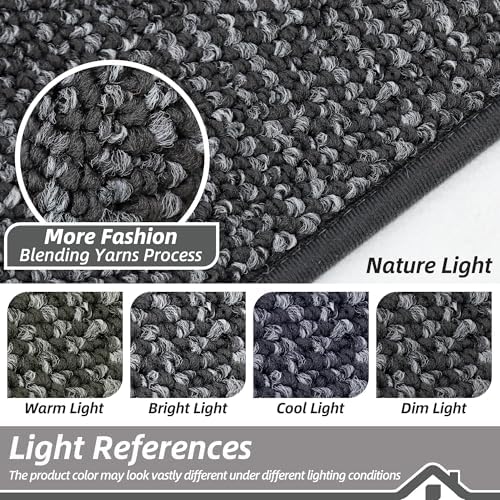 BEQHAUSE Dirt Trapper Door Mat 48"x72", Non-Slip Washable Doormat, Charcoal - Image 5