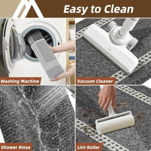 COSY HOMEER Kitchen Rugs Sets of 2 Non-Slip Washable,20"x30"+20"x48" - Image 7
