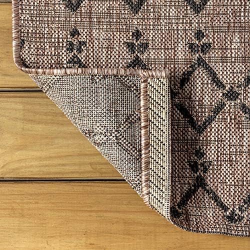 JONATHAN Y Moroccan Geometric Indoor Outdoor Area Rug 10X14 Natural/Black, Ourika Textured Weave for Backyard, Patio, Porch, Easy-Cleaning, High Traffic, Pet-Friendly, Non-Shedding (SMB108D-14) - Image 5