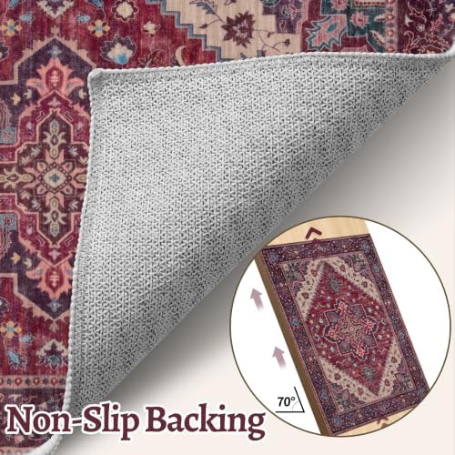 Tangsoo Oriental 3x5 Rugs, Washable Non Slip Accent Rugs for Entryway - Image 4