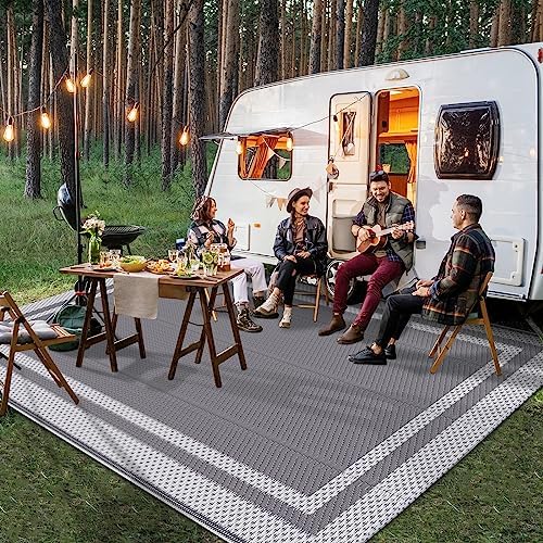 HappyTrends Outdoor Rug Portable Plastic Straw Camping Rugs for Outside RV - Image 6