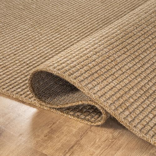 CAMILSON Easy Jute Rug 8x10, Indoor Outdoor Natural Color Farmhouse Area Rugs for Living Room Patio and Kitchen Rug, Solid Boho Woven Design, Easy-Cleaning, Washable Outside Carpet Alfombras (8 x 10) - Image 5