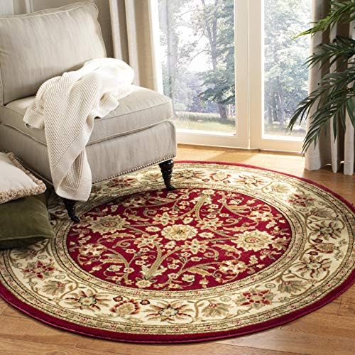 SAFAVIEH Lyndhurst Round Rug 3'3", Red & Ivory LNH212F by Unknown