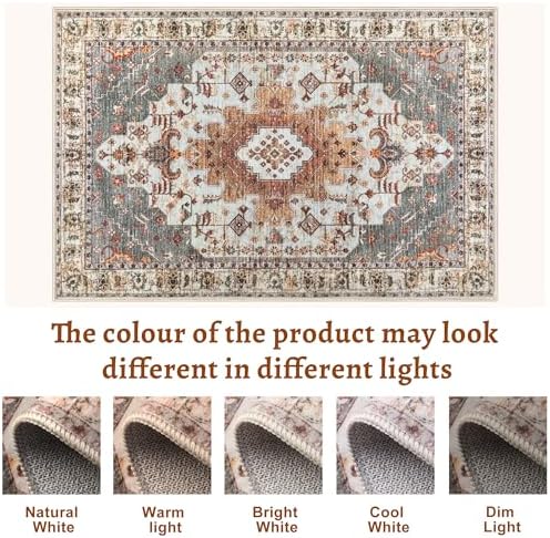 Tangsoo 9x12 Washable Area Rugs for Living Room, Oriental Non Slip Large - Image 2