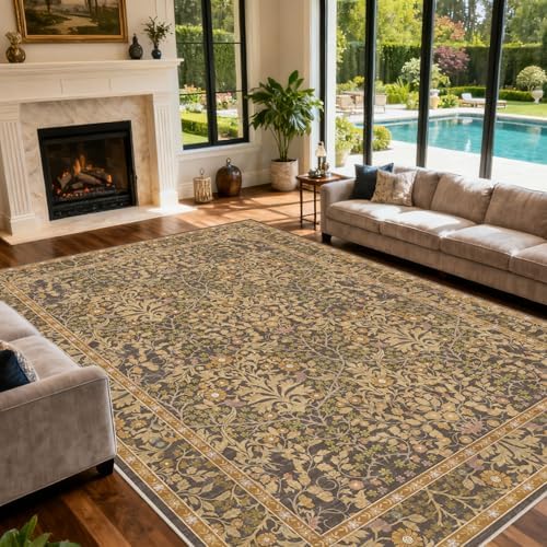 9x12 Washable Area Rugs for Living Room Soft Carpet (Goldenrod) - Image 4