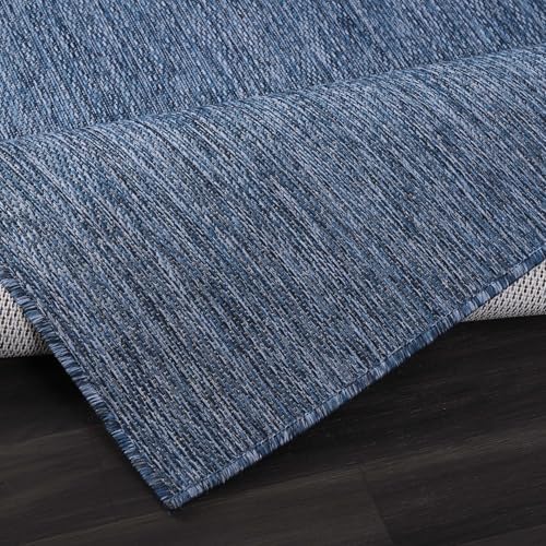 CAMILSON Outdoor Rug 9x12 Modern Area Rugs for Large Indoor and Outdoor Patios and Porches - Waterproof, Washable, Non-Shedding, Easy-to-Clean Outside Carpet (9 x 12, Solid - Navy Blue) - Image 5
