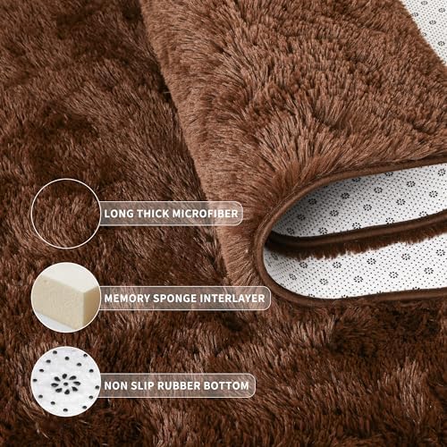 Tepook 4x6 Brown Area Rugs for Living Room Bedroom - Image 5